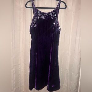 Anopia Collezioni size 8 purple velvet/silk dress